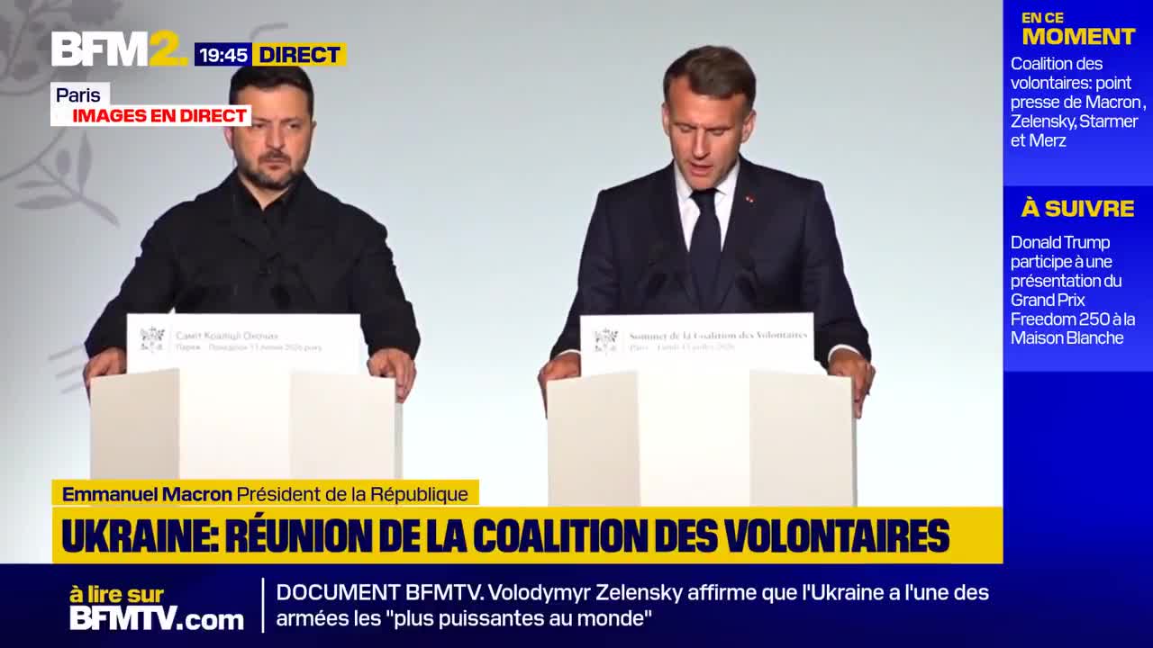 We have assembled a new coalition: the anti-ballistic missile coalition, Emmanuel Macron declared at a press conference following the meeting of the coalition of volunteers in support of Ukraine against Russia's war of aggression.
